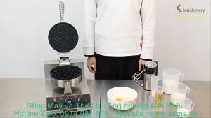 Máy làm bánh waffle (bánh tổ ong-bánh quế) khuôn tròn đơn WF-1 công suất 1000W
