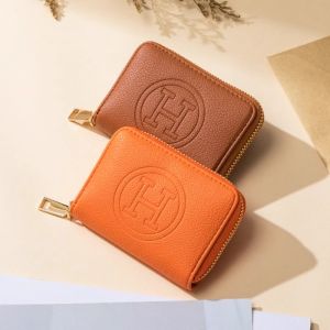 2025 New Womens Compact Luxury Card Holder Multi-Slot Driver License Bank Card Wallet Elegant Synthetic Leather Zipper Closure
