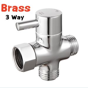 3 Way Adjustable Shower Head Diverter Valve 3 Mode Switch Adapter Brass G1/2 Inch Connector Bathroom Accessories