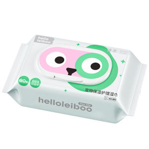HELLOLEIBOO | Pet Wet Wipes Cleaning No-Rinse For Feet Bottoms Tears Cats Dogs