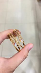 Gelang anak baby emas asli kadar 70 16k selisih bayi hello kitty boneka tanpa permata polos bangle padat ukir apel merah