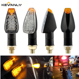 2/4pcs 12V Motorcycle Turn Signal Signal Light 14 LED Flashing Turn Signal Indicator Amber Light Blinker Tail Light for Honda
