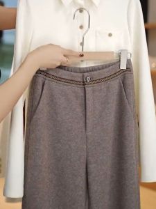 QIAOXIZI | Warm Fleece Flared Trousers
