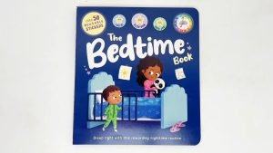 Bedtime Board Book For Kids With 50+ Reusable Stickers