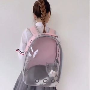 กระเป๋าเป้สัตว์เลี้ยงแมวและสูงสำหรับผู้ชาย กระเป๋าใส่สัตว์​เลี้ยงทรง D&C House