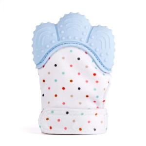 Sides2sides Baby Teething Glove BPA-Free Chewy Silicone Candy Wrapper Sound Mitten Teether