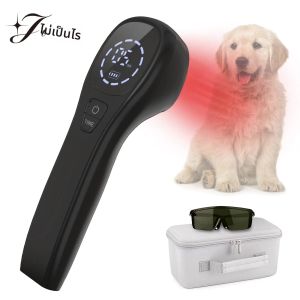เลเซอร์เย็น Therapy สําหรับสัตว์เลี้ยง 2*808nm เลเซอร์ไดโอด Red Light Therapy เร่งบาดแผลและกระดูก Healing Veterinary บทความสําหรับสุนัขและแมว