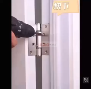Stainless steel automatic door closer hinge with stopper invisible hidden damping spring
