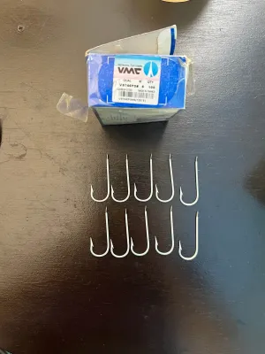 VMC Mata Kail Pancing V9746PS 10pcs Hooks Durable Carbon Steel Fishing Hooks Saiz #6 untuk Pancingan Anda