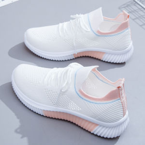 Womens Dance Shoes Mesh Breathable Summer Square Dancing Shoes Sporty Step Rubber Outsole Low Top Sneakers for Pregnant