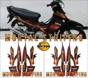 STIKER STRIPING LIS LES BODY YAMAHA JUPITER Z 2008 HITAM