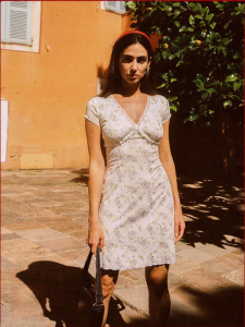 Atlantic Beach | Vacation Wear Slim Fit V-Neck Straight Cut Printed Dress