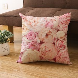 Pink Series Decorative Throw Pillow Case Cushion Cover with Zipper 18 x 18 inches