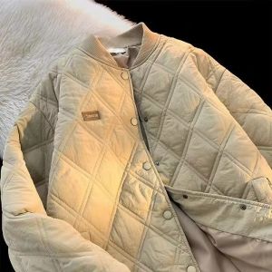 Áo Khoác Cotton Dày Ấm Áp Mùa Đông Cho Nam Áo Khoác Bóng Chày Cổ Điển Phong Cách Mỹ Áo Khoác Cotton Thường Ngày Cho Cặp Đôi Thời Trang