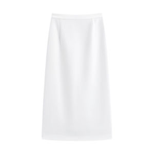 Elegant White Straight Skirt