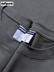 Mens Short Sleeve T-Shirt 240g Heavyweight American Style Pure Cotton Round Neck Thickened Base Shirt for Youth Daily Wear