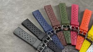 Classic Tropical Rubber Strap 20mm 22mm Watch Band for Smart Watch Strap Waterproof Muti-Color Replaement Watchband Men Bracelet
