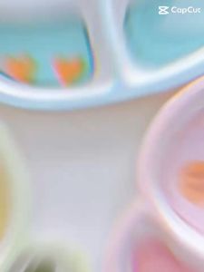 Khay ăn trọn bộ đồ dùng ăn dặm bát cốc thìa khay có ngăn chia Honper nhiều mẫu dễ thương babyUS