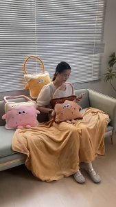 Comforter Blanket Cushion Seat Sofa Blanket Blanket Single Cushion Pillow Body Pillow Neck Pillow 2-in-1 Pillow Blanket