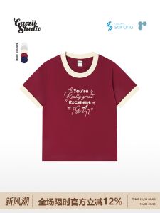 เสื้อยืดแขนสั้นทรงสลิมฟิตสำหรับผู้หญิงในช่วงฤดูร้อน ทรงเข้ารูป ความรู้สึกเย็นสบาย ผ้าผสมคอตตอนและโพลีเอสเตอร์ ทรงปกติ