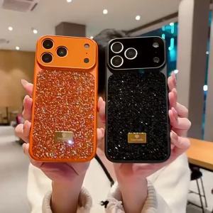 CHUBAN | Camera Protector Bling Glitter Case For iPhone 17 16 15 14 13 Pro Max Air Tough Hard PC Shockproof Bumper Phone Covers For Girls