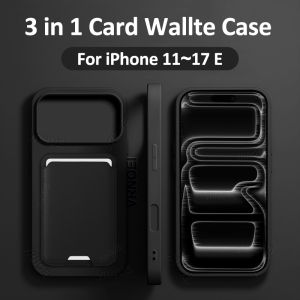 Ốp Điện Thoại iPhone 17/16/15/14/13/12/11 Pro Max Tích Hợp Ví Đựng Thẻ 3 Trong 1 Kèm Đế Hút Silicon Tương Thích Với Các Dòng Plus
