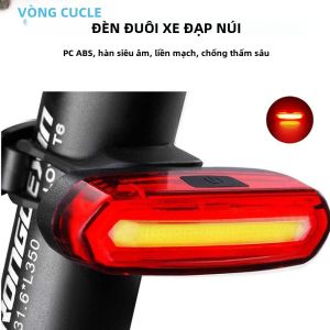 Đèn Hậu Xe Đạp MTB đèn đỏ Đèn hậu xe đạp đèn LED cảnh báo xe đạp đèn xe đạp leo núi có thể sạc lại bằng USB