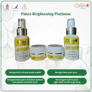 Orlin Beauty Skincare Ori/Paket whitening platinum/krim orlin Brightening platinum