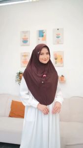Hijab jilbab kerudung instant bergo pet jersey premium stella MARISKA ANAFA