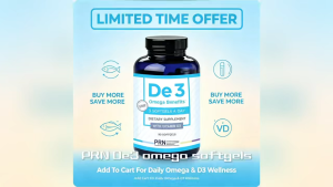 PRN De3 Omega Supplement With Vitamin D3 | Alleviate Dry Eyes Boost Eye Wellness