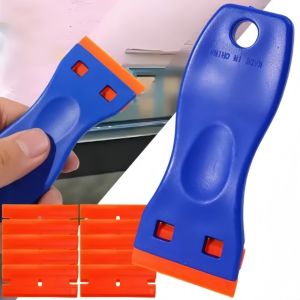 Car Sticker Remover Is A Multi-purpose Plastic Scraper Tool Kit Used for Cleaning and Removing Adhesive From Car Household Glass