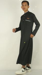 KAWIKA Jubah Pria Slimfit Terbaru | Gamis Pria Putih Premium Jumbo | Baju Gamis Pria Lengan Panjang