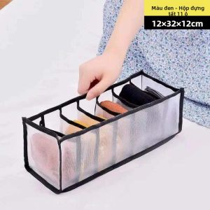Hộp Đựng Đồ Lót Và Tất Lưới Gấp Gọn Hộp Sắp Xếp Quần Áo Cho Ngăn Kéo Tủ Quần Áo Hệ Thống Phân Loại Đồ Dùng Gia Đình