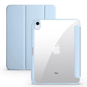 For iPad A16 Case 11th Generation 2025 Case Acrylic Clear Back Hard Cover Trifold Stand Case For iPad 10th Generation 2022 Coque