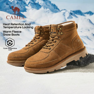CAMEL CROWN Men’s Winter Snow Boots | Warm Fleece-Lined High-Top Outdoor Work Boots with Anti-Slip Sole Waterproof & Durable Casual Hiking Shoes