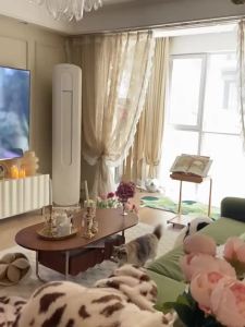 PURPLELEAF | Purplish Wave French Cream Style TV Cabinet