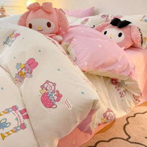 Pure Cotton Cartoon Girl Single Bedding Cover Full Cotton Dormitory Quilt Cover Warmth Storage Function Home Textile