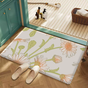 VIKAMA Màu Xanh Lá Cây Họa Tiết Hoa Mực Tranh Thảm Chùi Chân Chào Mừng Thảm Polyester Mềm Ngoài Trời Thảm Phòng Khách Phòng Ngủ Trang Trí Nhà