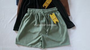 Celana Pendek Hotpants Wanita Knit // Celana Pendek Highwist