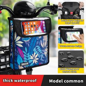 Tas Sepeda Lipat Depan / Tas Stang Sepeda/ Keranjang Stang / Tas Sepeda Frame Bicycle Scooter Electric Bag Waterproof