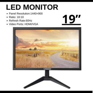 Brand New FHD LED Monitor 19/20/20.1/24/27inch Gaming Desktop Computer CCTV HDMI VGA Ready 1920*1080P 100Hz Refresh Rate Color Calibration HDMI VGA Port Low Blue Light Flicker Free