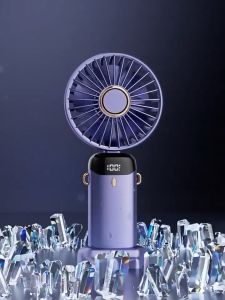 Portable Mini Fan USB Rechargeable Mini Fan Adjustable Cooling Fan Handheld Fan with Battery Display