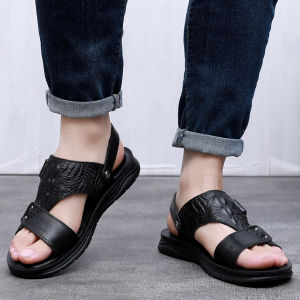 Dép Đi Biển Nam Da Thật Mùa Hè 2025 Dép Đi Biển Đế Mềm Cỡ Lớn Cho Bố Và Người Cao Tuổi Dép Đi Biển Thời Trang Cho Người Trung Niên Và Người Cao Tuổi