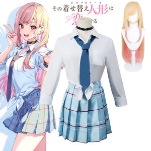 Anime Của Tôi Dress-up Darling Marin Kitagawa váy cosplay Cho Người Lớn Phụ Nữ Cos Tên đồng phục JK Ăn Mặc Trang Phục Áo sơ mi Nhật váy xếp ly đồng phục học sinh Bộ