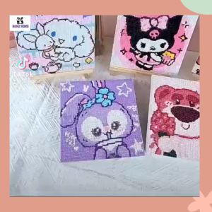 Tranh Đính Đá Mẫu Mẫu 20cm Đã Căng Khung Nhiều Hình Ngộ Nghĩnh Đáng Yêu