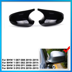Rearview Mirror Covers Rear-View for Bmw 1 3 Series E90 E91 E92 E93 E80 E81 E87 E88 Carbon Fiber Gloss Black Style Auto parts
