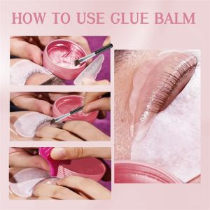 Libeauty บาล์มกาวติดขนตา0.71ออนซ์/20กรัมกาวเหนียวแข็งแรงติดขนตารสผลไม้และคิ้วแบบดัดผมสำหรับคงทนเคลือบคิ้วแต่ละเครื่องมือยกขนตาเจล