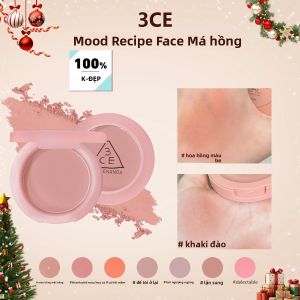 Phấn Má Hồng 3CE Mood Recipe - Phấn Mềm Mịn Dễ Tán Màu Tự Nhiên Lâu Trôi Trang Điểm Hàn Quốc Kích Thước Đầy Đủ