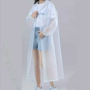 Hot Sale Reusable Transparent Raincoat for Man & Women Thickening Outdoor Hiking Portable Waterproof Poncho Raincoat Rain Cover