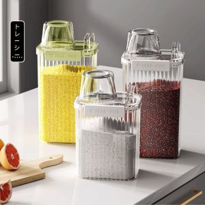 Hộp nhựa đựng thực phẩm khô FEEKA sang trọng chống ẩm hộp đựng thức ăn có quai xách và cốc đong chia độ